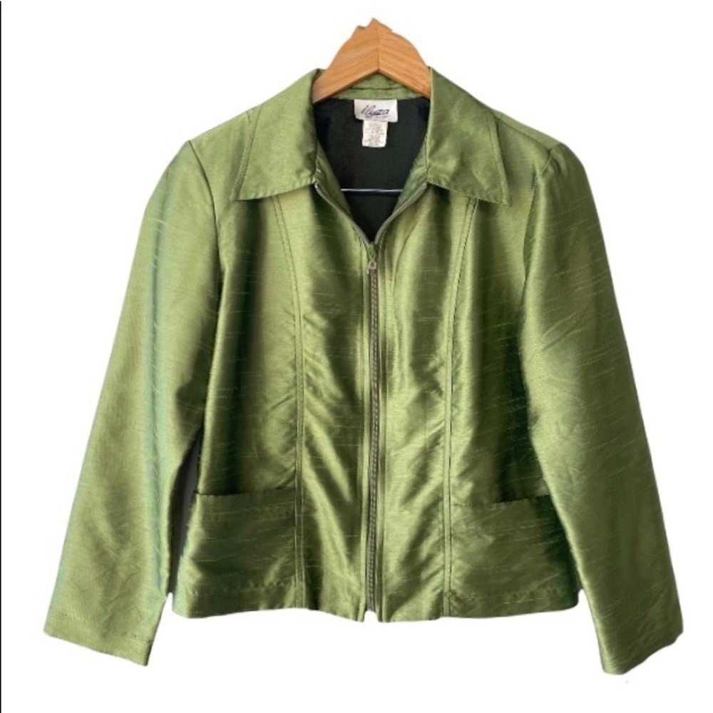Ilyza New York Womens Green Jacket Unlined